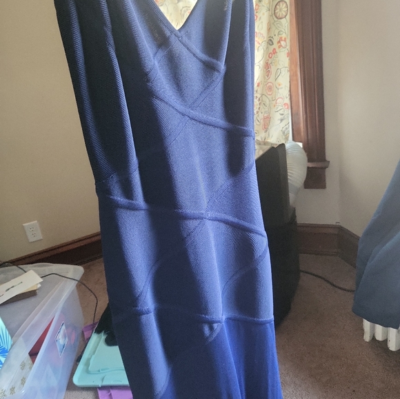 Herve Leger blue dress NWOT. - Picture 4 of 7